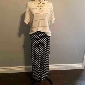 Striped maxi skirt
